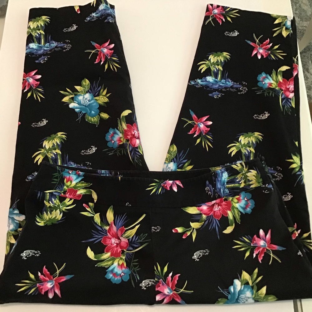 Capris 14 Black MultiTropical Stretch Rafael - Picture 4 of 6